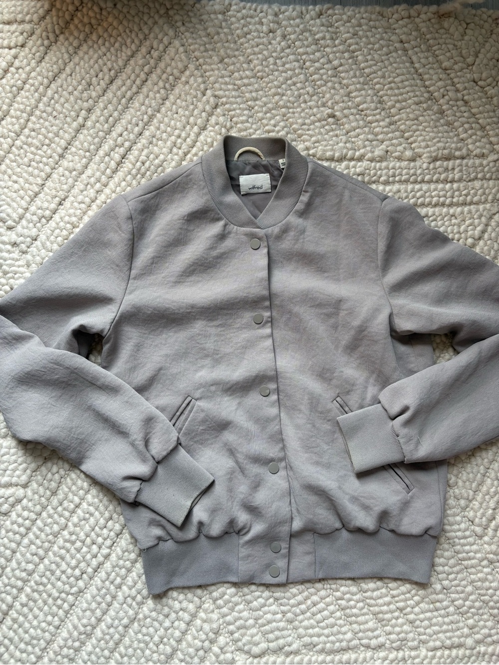 Wilfred Light Gray Bomber Jacket